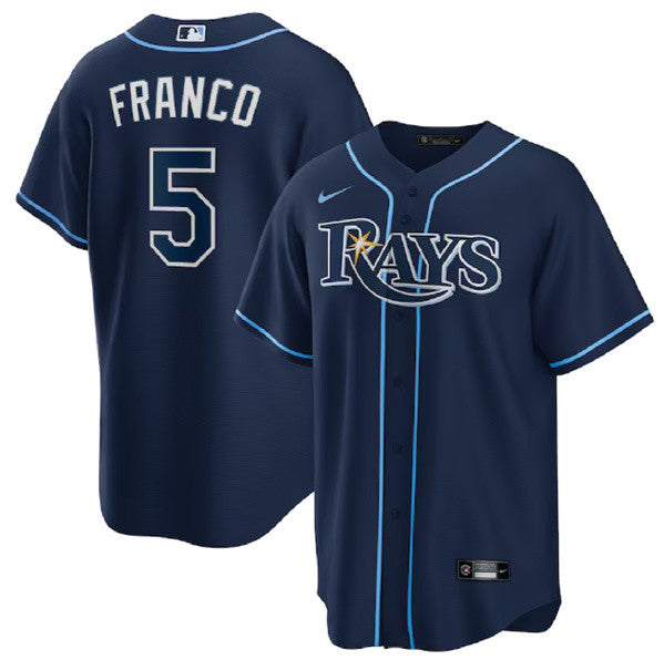 Wander Franco Tampa Bay Rays navy jersey