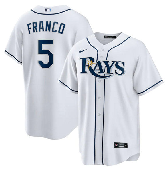 Wander Franco Tampa Bay Rays white jersey