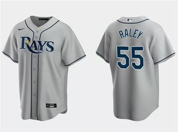 Luke Raley Tampa Bay Rays gray jersey