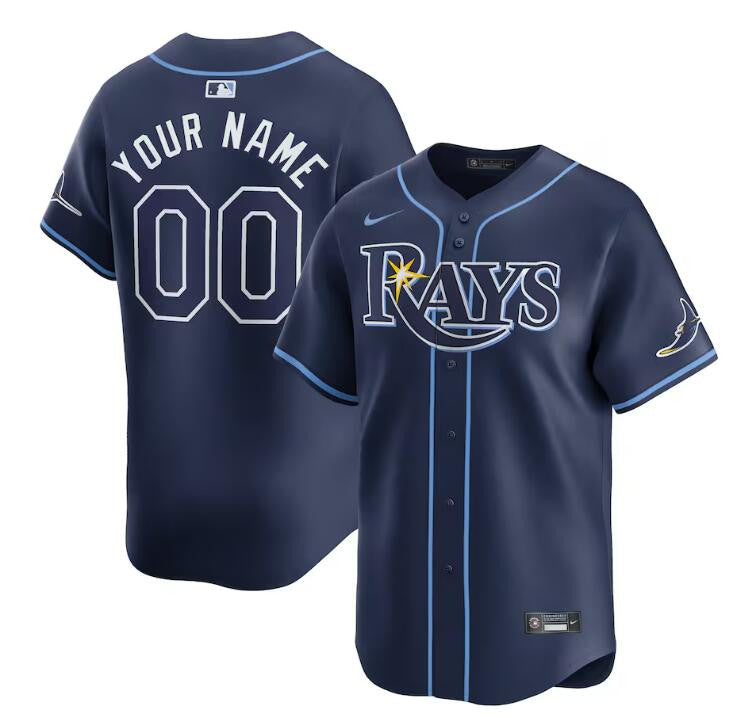 Custom Tampa Bay Rays navy Limited jersey