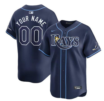 Custom Tampa Bay Rays navy Limited jersey