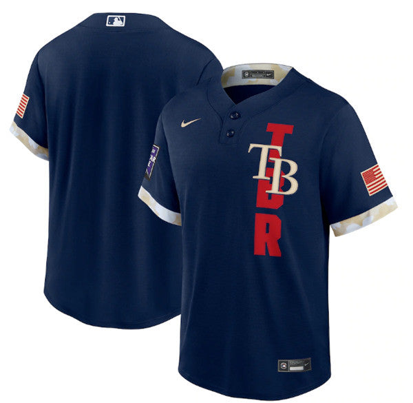 Custom Tampa Bay Rays navy All-Star jersey