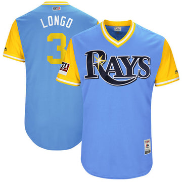Evan Longoria Longo Majestic Tampa Bay Rays blue Classic jersey