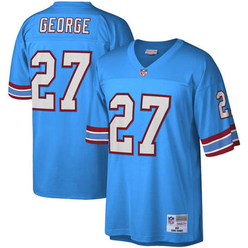 Eddie George Mitchell Ness Tennessee Titans blue Throwback jersey
