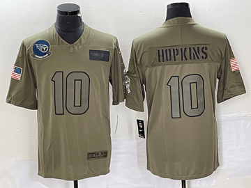 DeAndre Hopkins New Tennessee Titans olive Salute To Service jersey