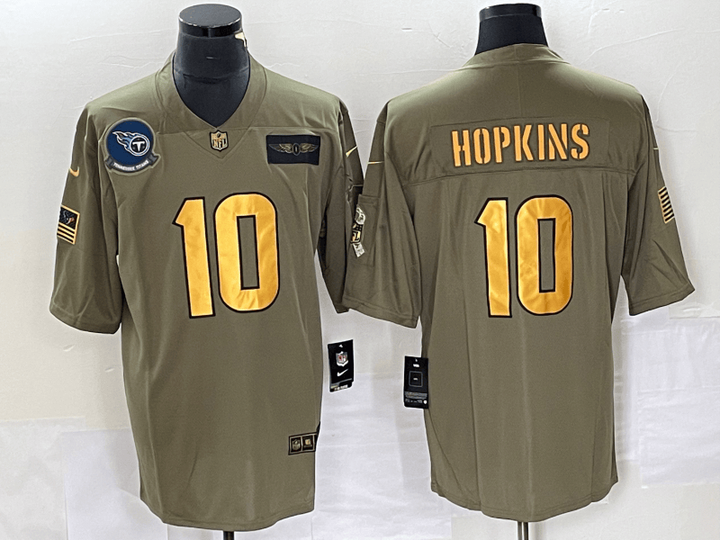 DeAndre Hopkins Tennessee Titans olive Salute To Service jersey