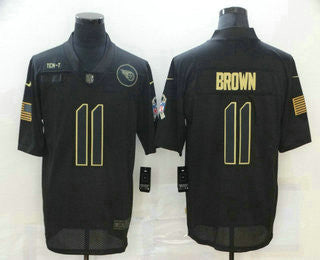 A.J. Brown Tennessee Titans black Salute To Service jersey