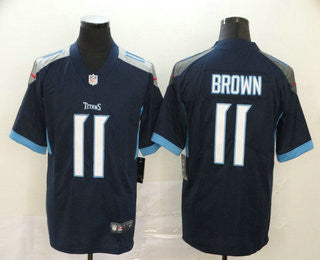 A.J. Brown Tennessee Titans navy Vapor jersey