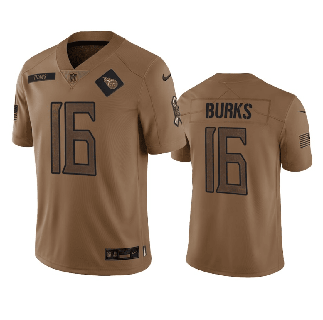 Treylon Burks Tennessee Titans brown Salute To Service jersey