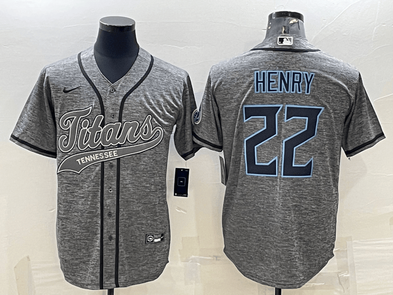 Derrick Henry Tennessee Titans grey jersey