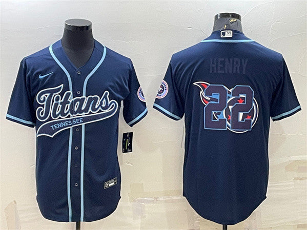 Derrick Henry Tennessee Titans navy jersey