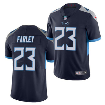 Caleb Farley Tennessee Titans navy Vapor jersey