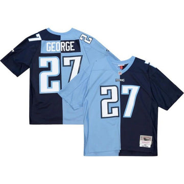 Eddie George Tennessee Titans navy Split jersey