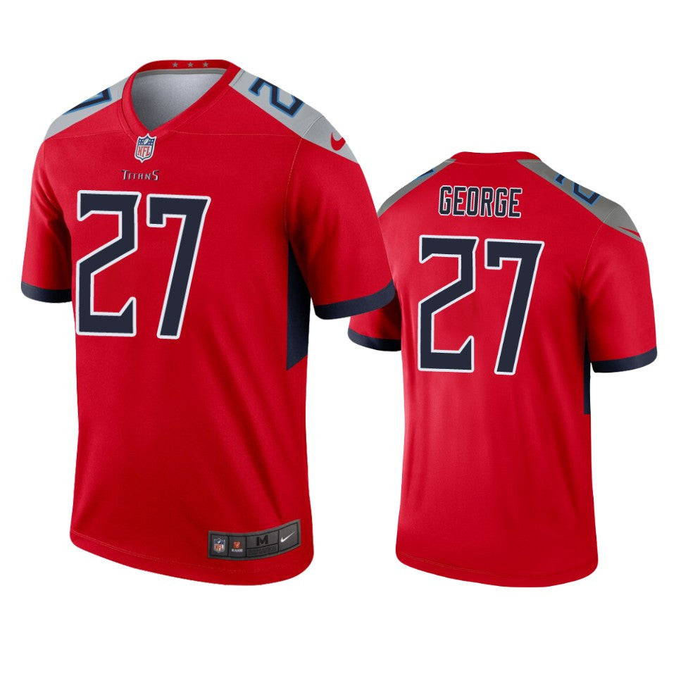 Eddie George Tennessee Titans red Inverted Legend jersey