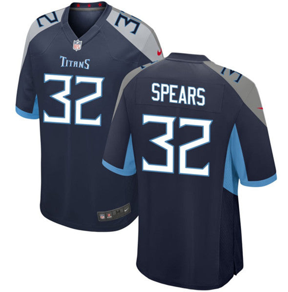 Tyjae Spears Tennessee Titans navy Game jersey