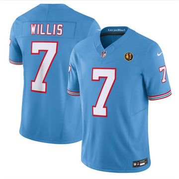 Malik Willis Tennessee Titans blue Vapor jersey