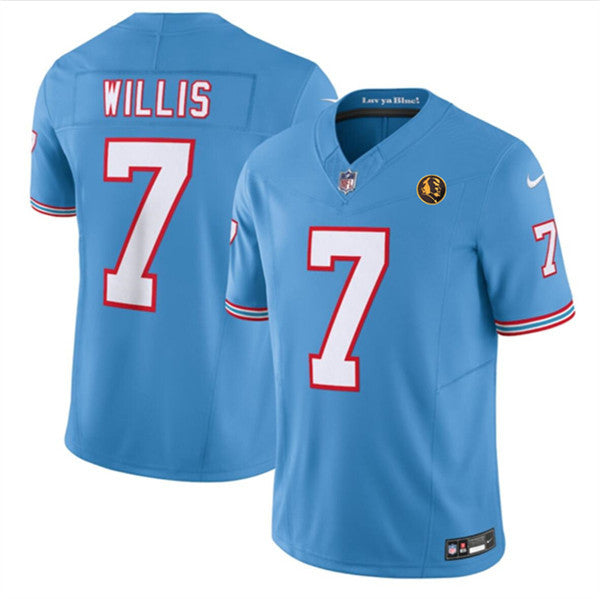 Malik Willis Tennessee Titans blue Vapor jersey