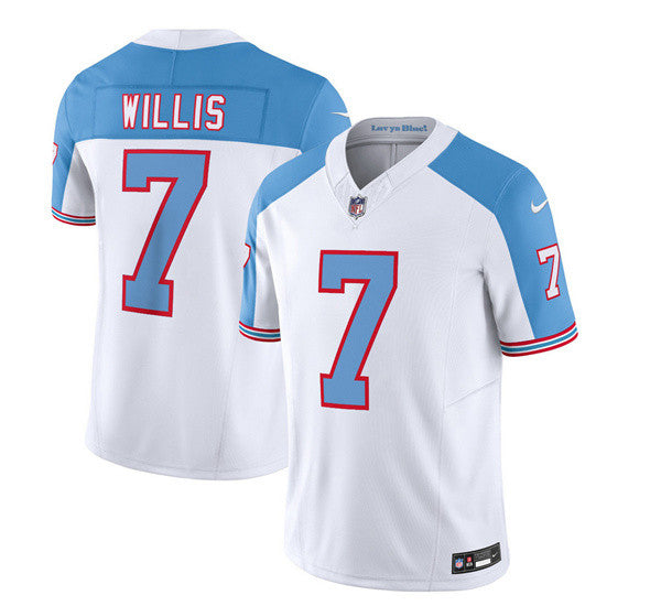 Malik Willis Tennessee Titans white Limited jersey