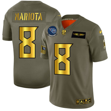 Marcus Mariota Tennessee Titans olive Salute To Service jersey