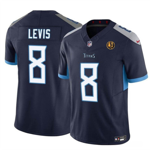 Will Levis Tennessee Titans navy Vapor jersey