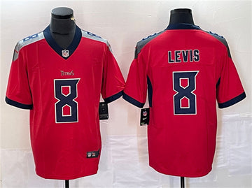 Will Levis Tennessee Titans red Vapor jersey