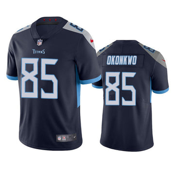 Chig Okonkwo Tennessee Titans navy Vapor jersey