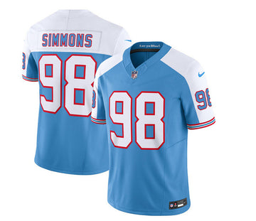 Jeffery Simmons Tennessee Titans blue Limited jersey
