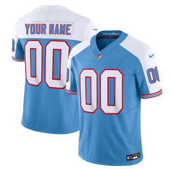 Custom Tennessee Titans blue Limited jersey