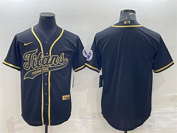 Blank Black Tennessee Titans gold jersey