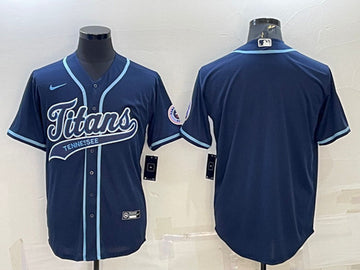 Custom Tennessee Titans navy jersey
