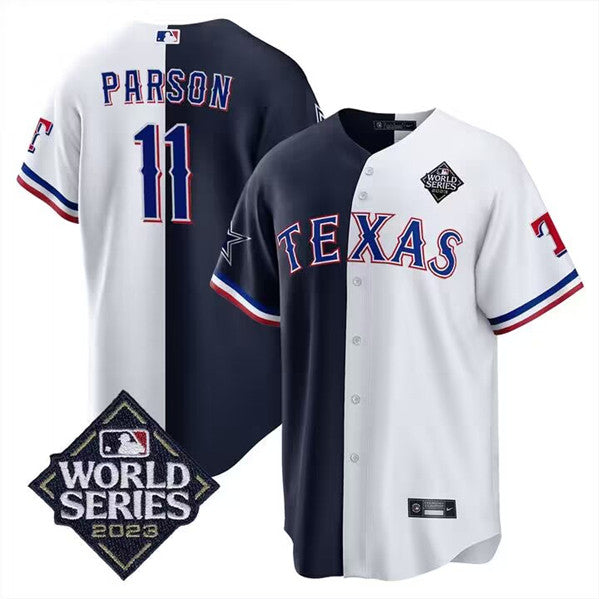 Micah Parsons Texas Rangers white Split jersey