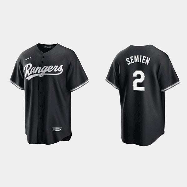Marcus Semien Texas Rangers black jersey