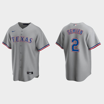 Marcus Semien Texas Rangers gray jersey