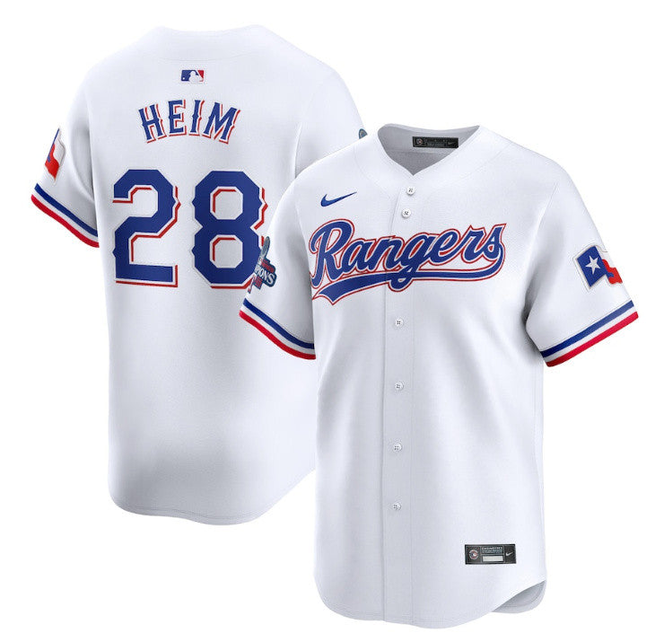 Jonah Heim Texas Rangers white jersey