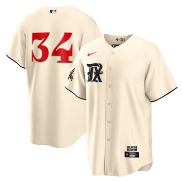 Nolan Ryan Texas Rangers cream City Connect jersey