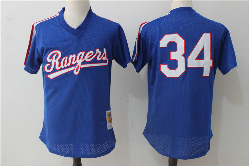 Nolan Ryan Mitchell Ness Texas Rangers royal Authentic jersey