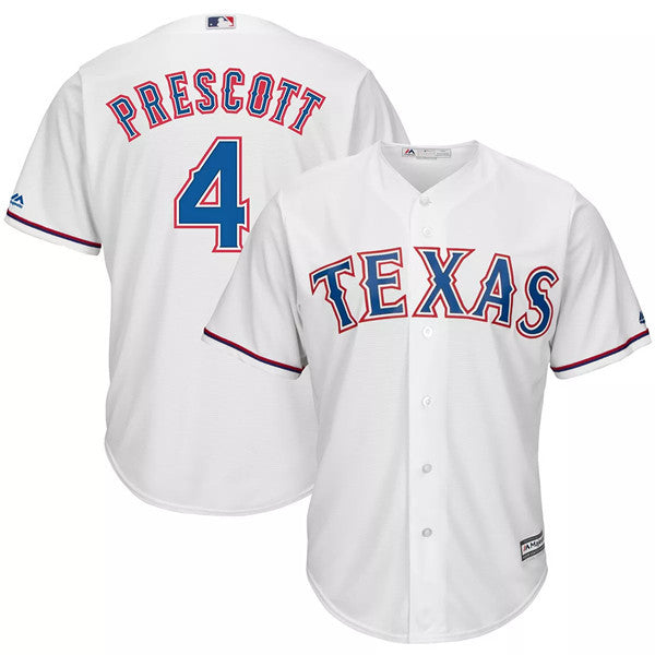 Dak Prescott Texas Rangers white jersey