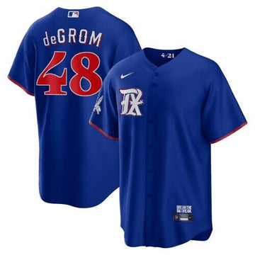 Jacob DeGrom Texas Rangers royal City Connect jersey