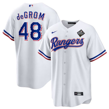 Jacob deGrom Texas Rangers white jersey