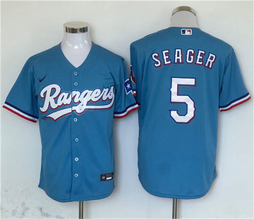 Corey Seager Texas Rangers blue jersey