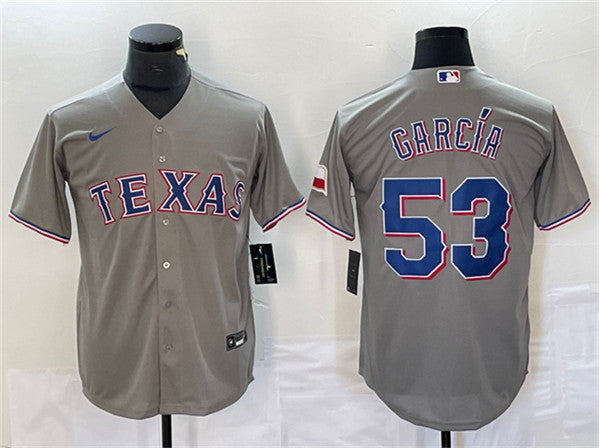 Adolis García Texas Rangers gray jersey