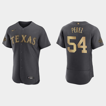 Martin Perez Texas Rangers charcoal All-Star jersey