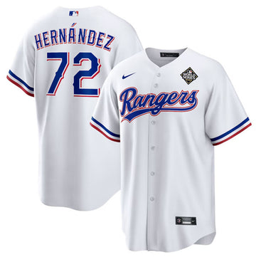 Jonathan Hernández Texas Rangers white jersey