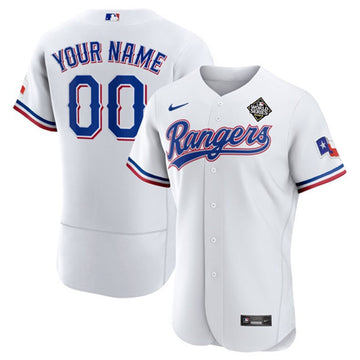 Custom Texas Rangers white jersey