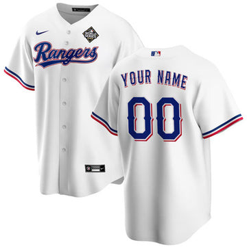 Custom Texas Rangers white jersey