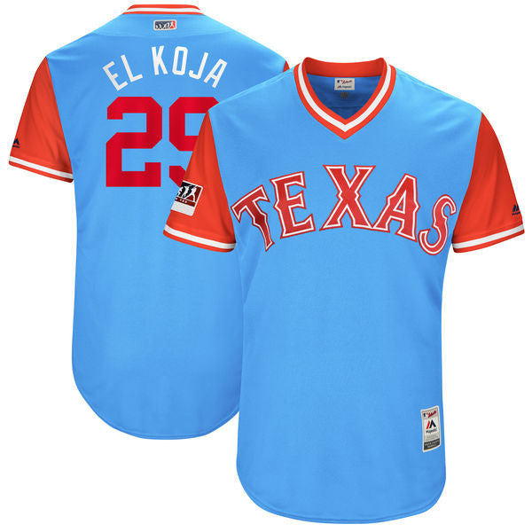 Adrian Beltre El Koja Majestic Texas Rangers blue Classic jersey