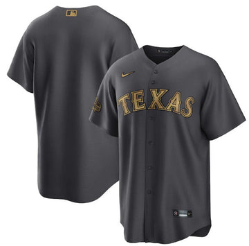 Custom Texas Rangers charcoal All-Star jersey