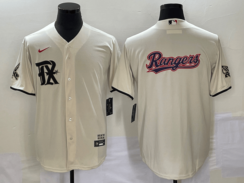 Texas Rangers cream City Connect jersey