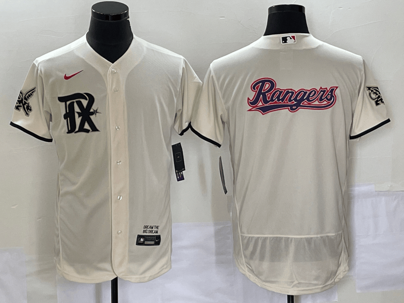 Texas Rangers cream City Connect jersey