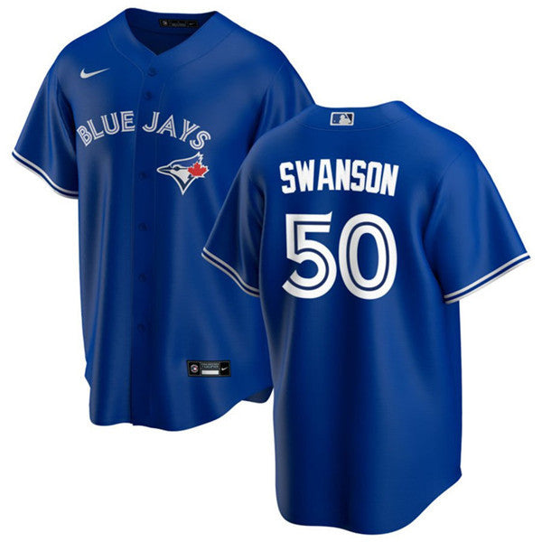 Erik Swanson Toronto Blue Jays royal jersey